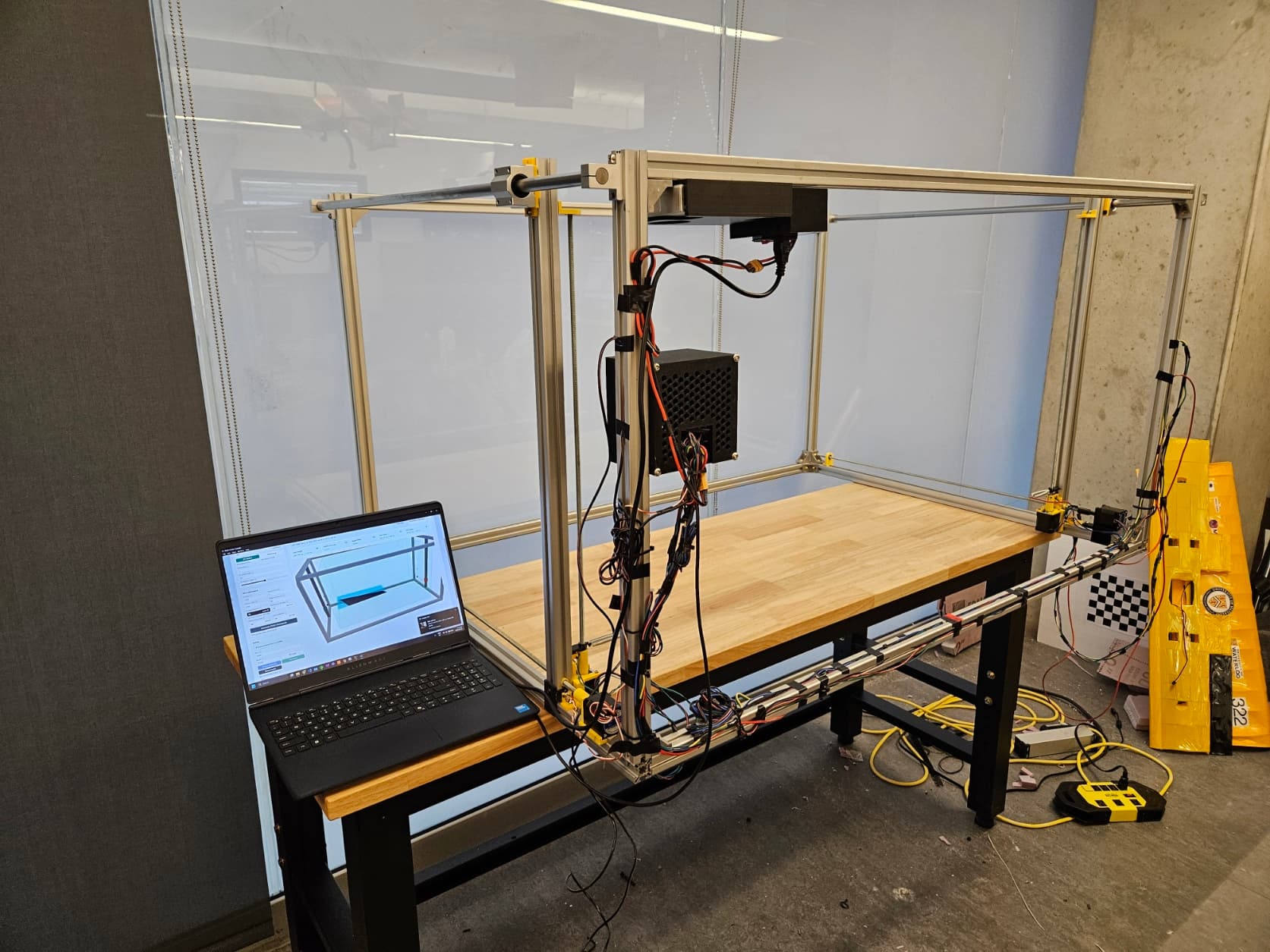 Foam cutter underside wiring and electronics