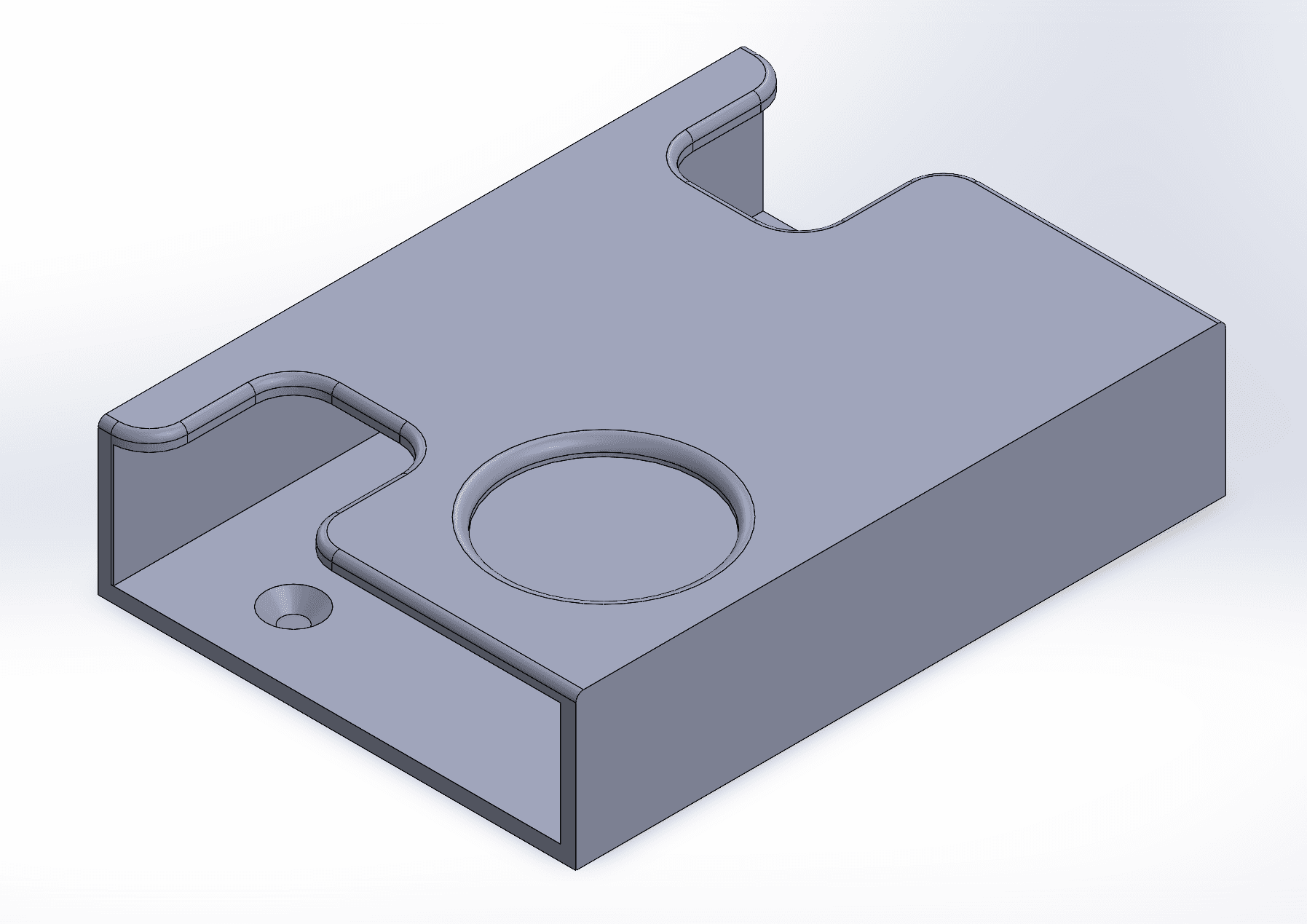 SolidWorks model of a printed foam cutter part