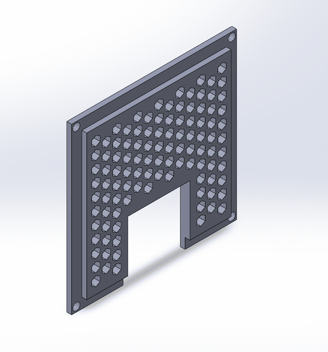 SolidWorks model of a bracket for the foam cutter