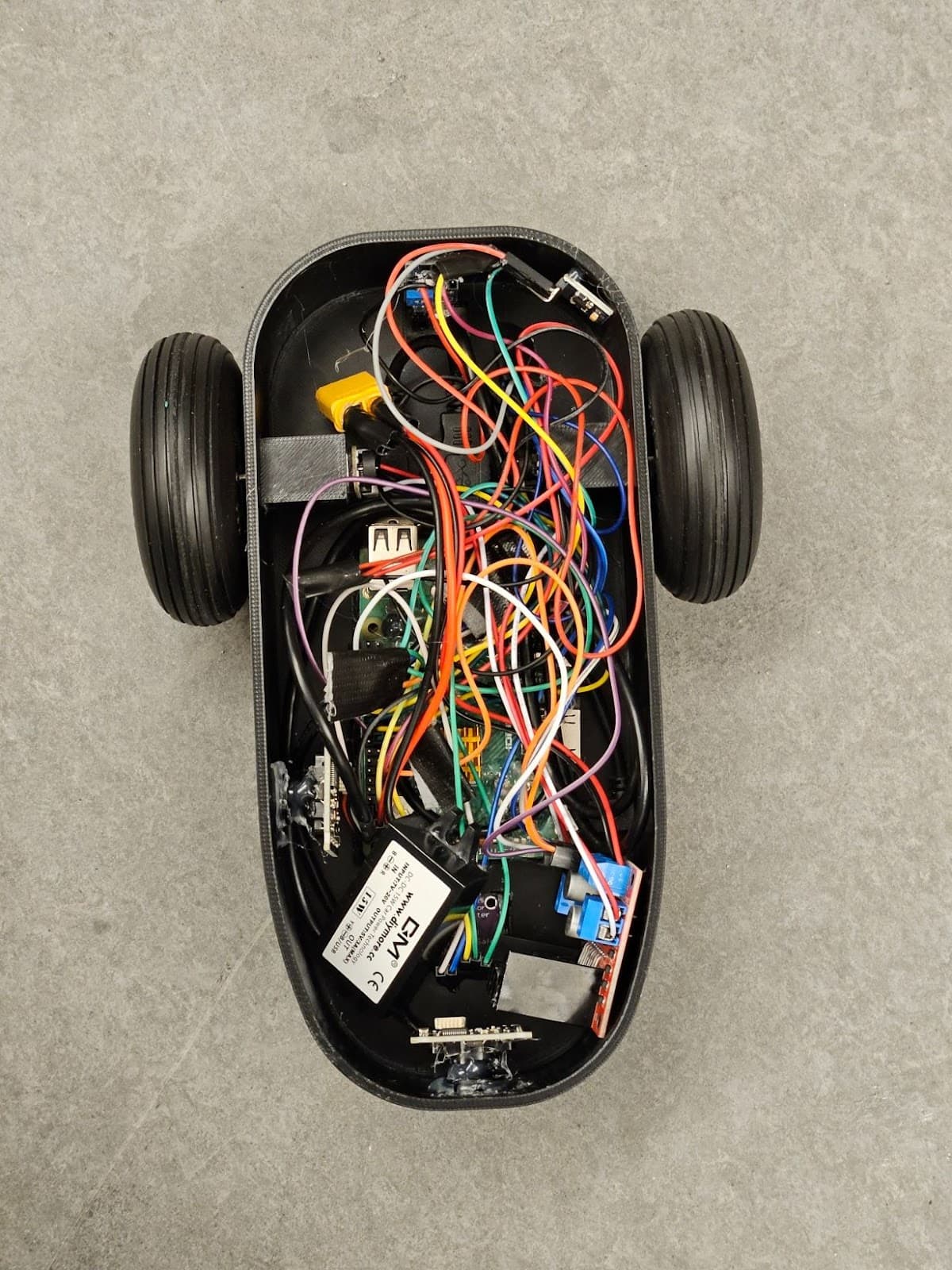 Payload interior wiring and electronics