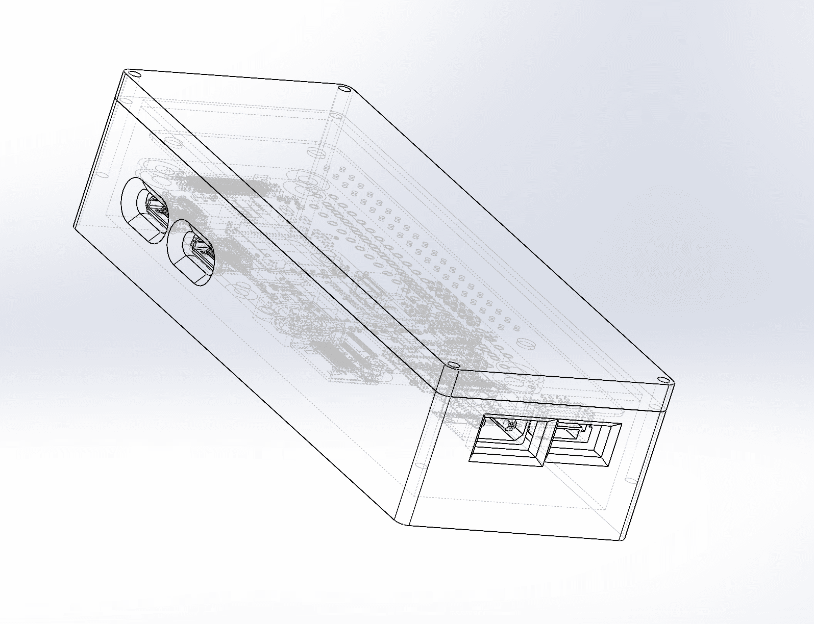 Exploded view of the drone landing system