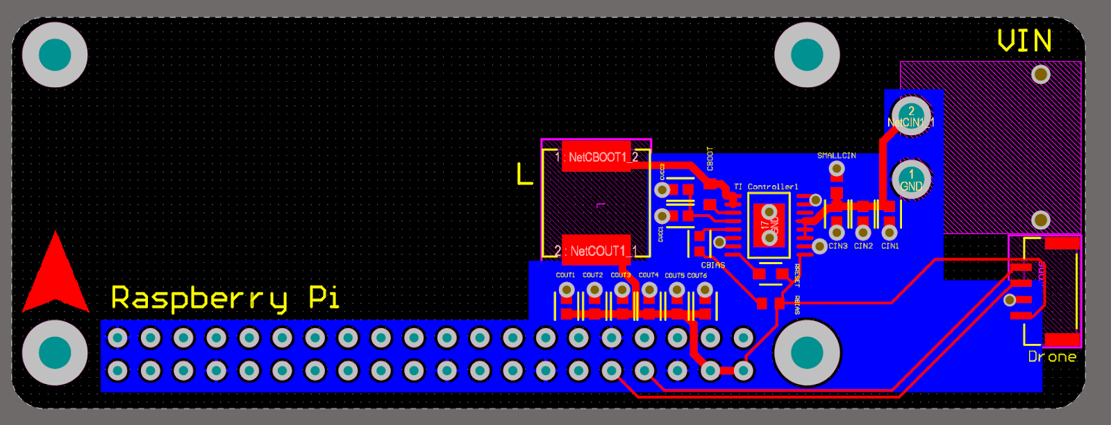 PCB layout screenshot
